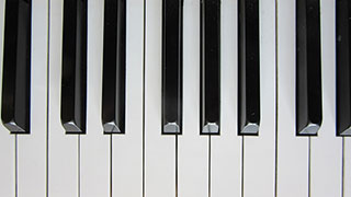 black and white keys of the keyboard